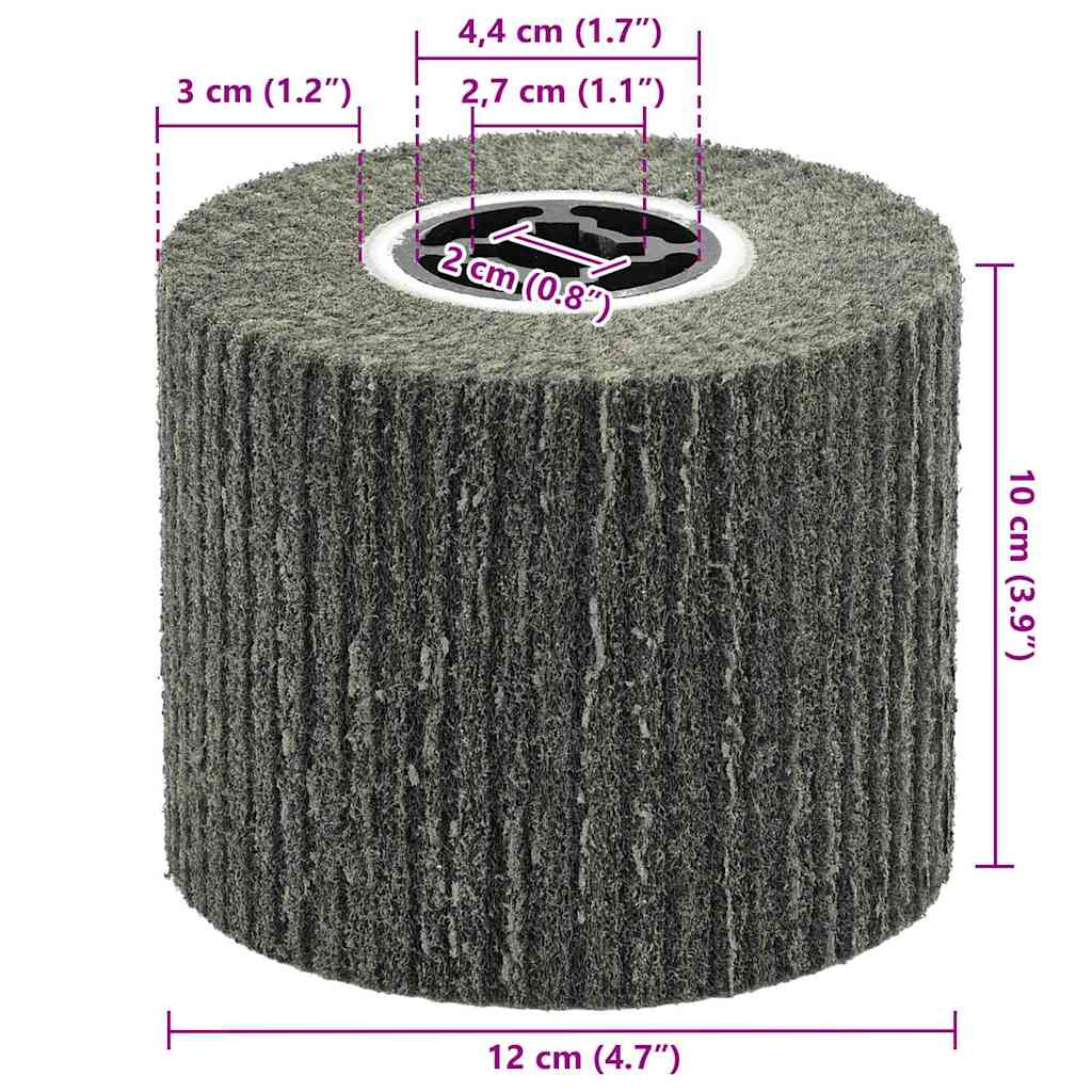 Slipe ruller 3 pcs Svart 12 x 12 x 10 cm Syntetisk fiber