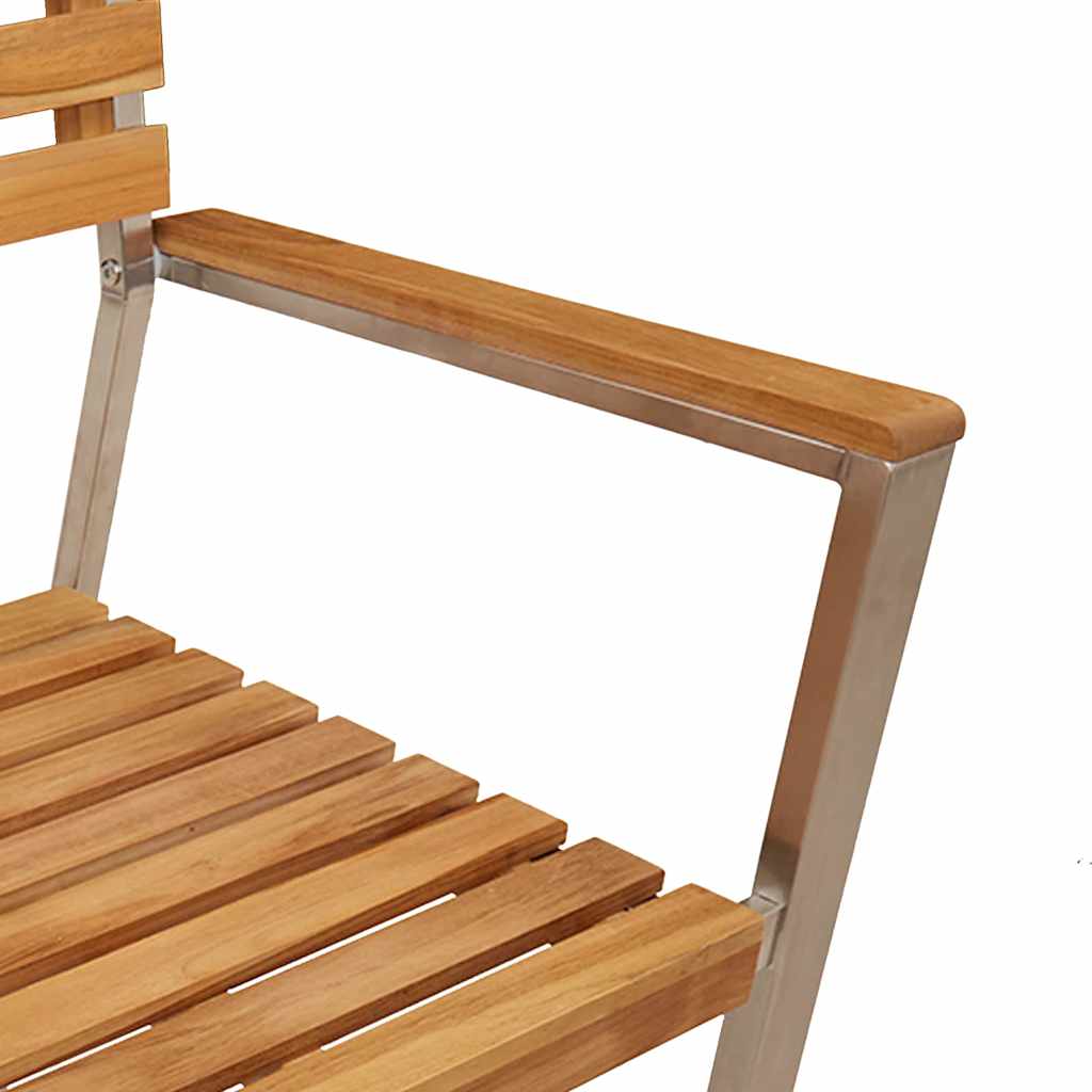 Hage Stol 2 pcs Olje naturlig 56 x 54,5 x 87 cm Massivt Teaktre