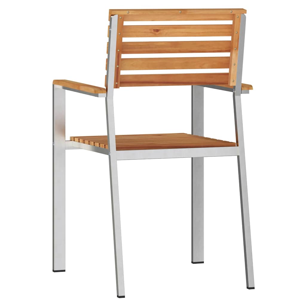 Hage Stol 2 pcs Olje naturlig 56 x 54,5 x 87 cm Massivt Teaktre