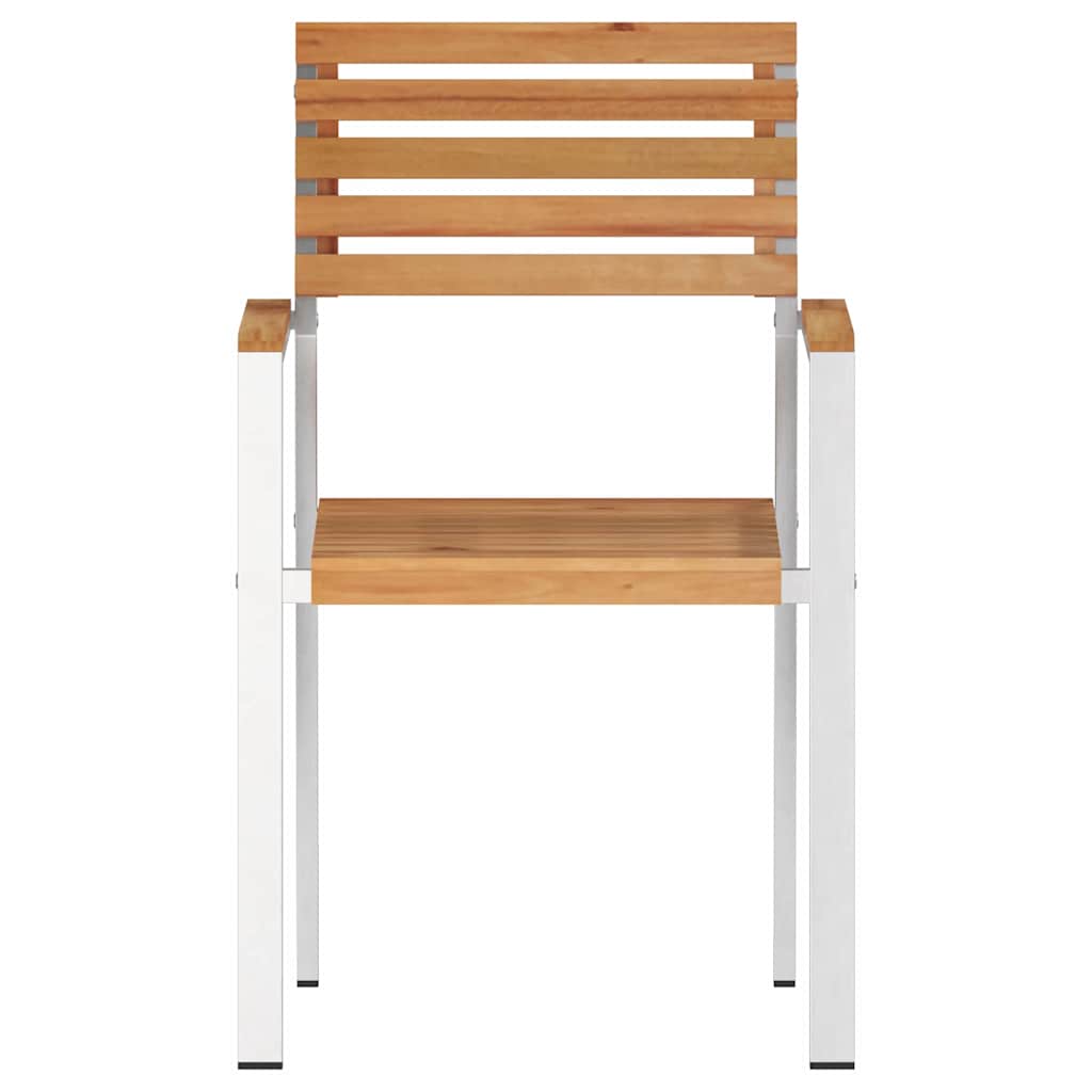 Hage Stol 2 pcs Olje naturlig 56 x 54,5 x 87 cm Massivt Teaktre