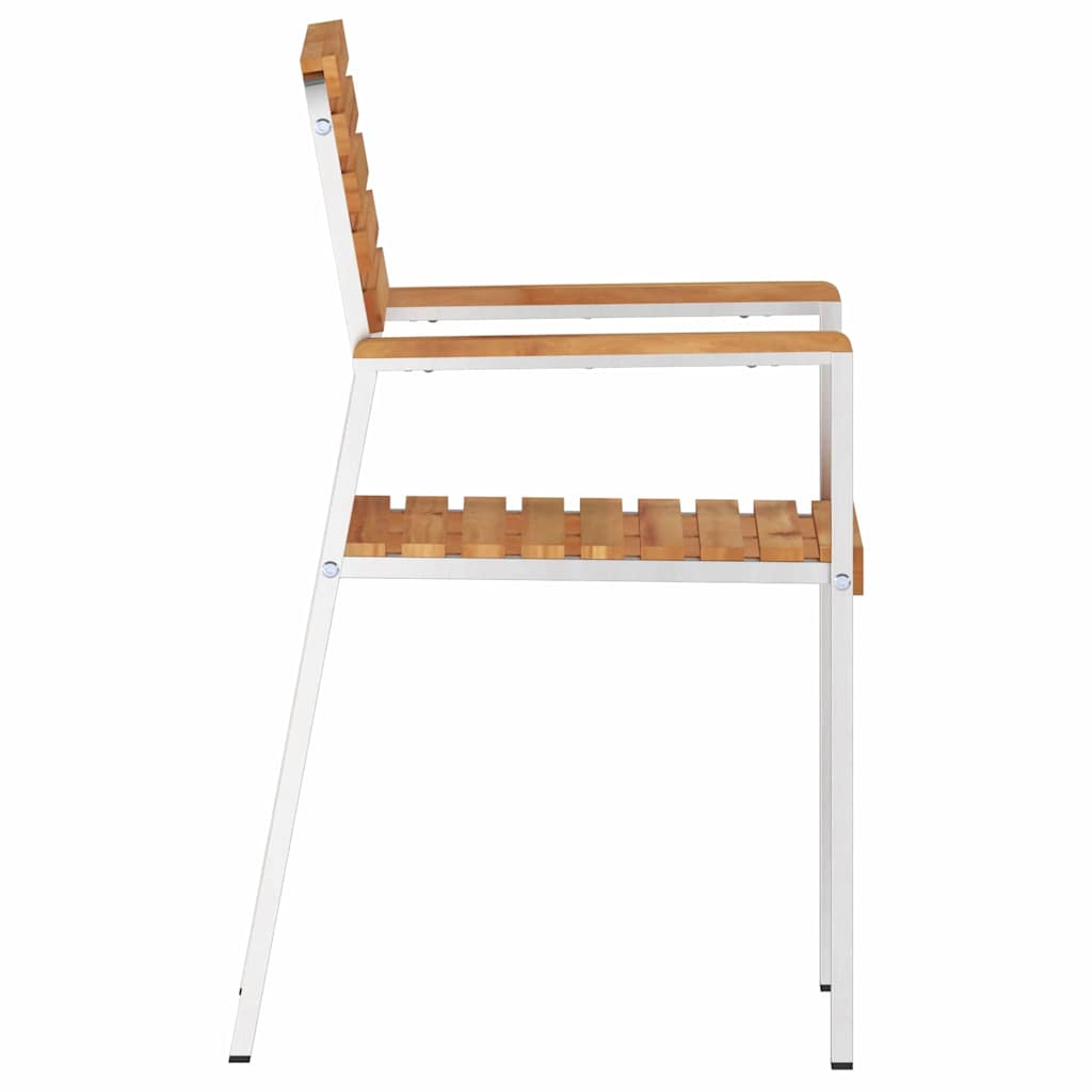 Hage Stol 2 pcs Olje naturlig 56 x 54,5 x 87 cm Massivt Teaktre