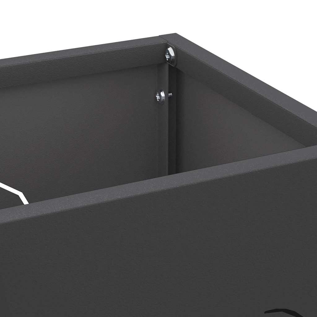 Parasollstativ med lagring Svart 15,5 x 15,5 x 49 cm Metall