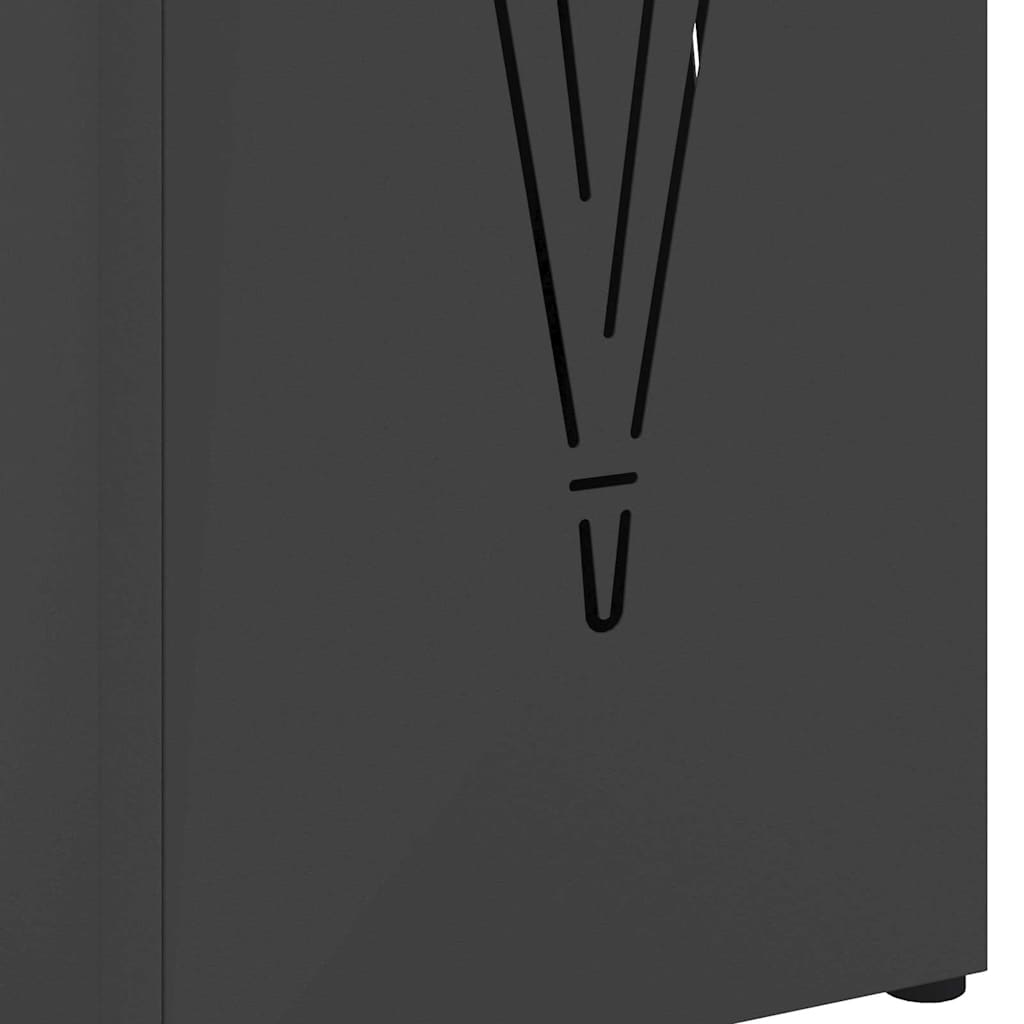 Parasollstativ med lagring Svart 15,5 x 15,5 x 49 cm Metall