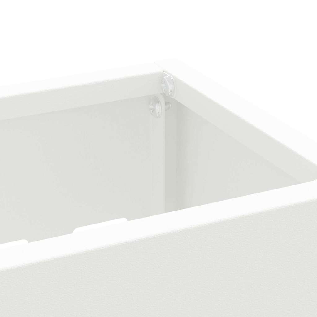 Regn paraplystativ Hvit 28 x 12 x 41 cm Stål