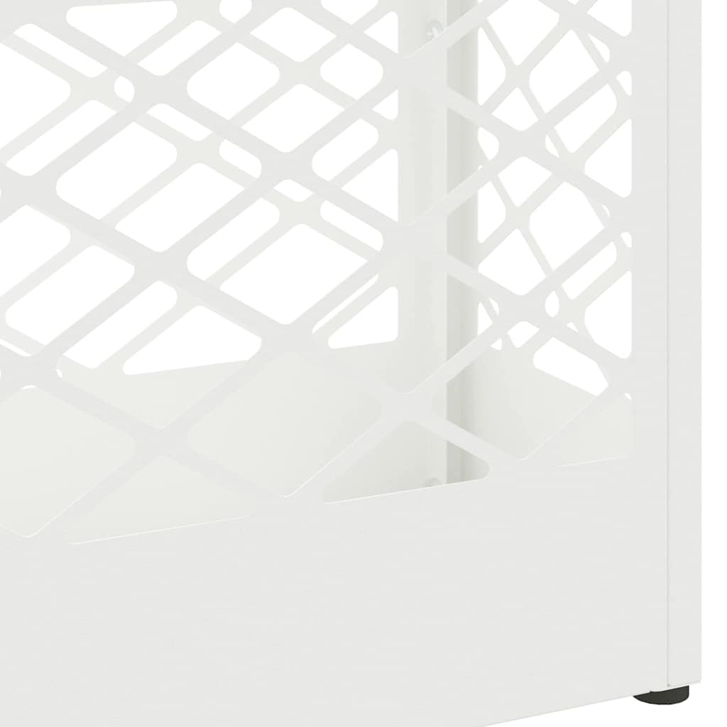 Regn paraplystativ Hvit 28 x 12 x 41 cm Stål