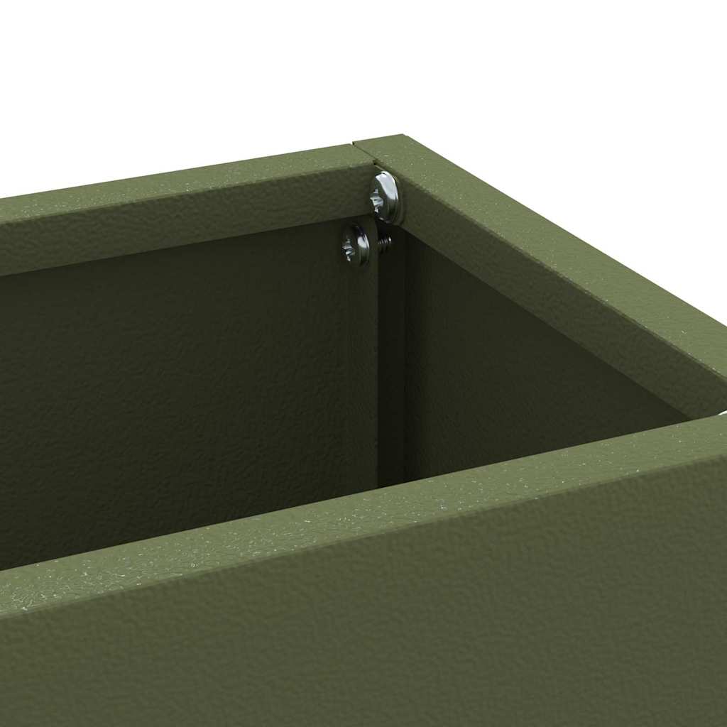 Parasollstativ Olivengrønn 28 x 12 x 41 cm Stål vidaXL