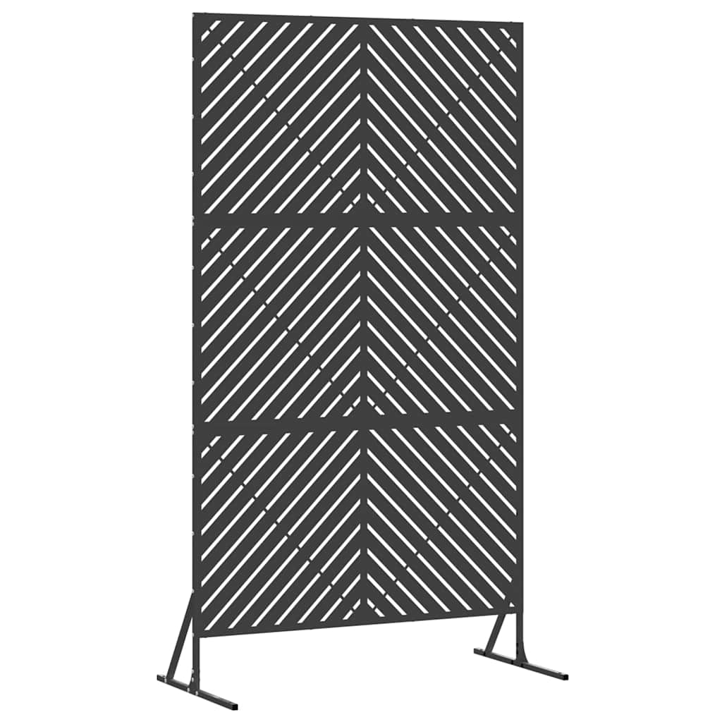 Personvernsvegg 100 x 50 x 180 cm Stål Svart