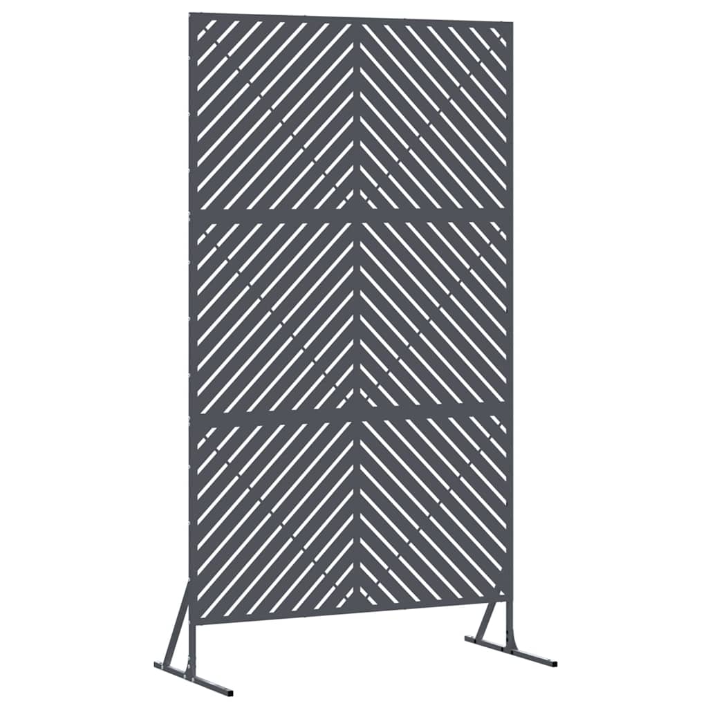 Personvernsvegg Antrasitt 100 x 50 x 180 cm Stål vidaXL