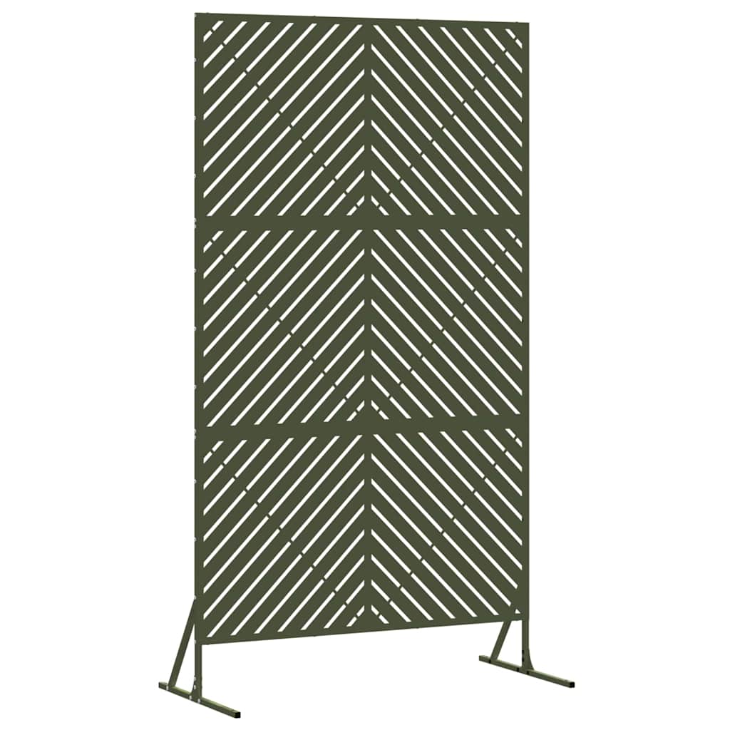 Personvernsvegg 100 x 50 x 180 cm Stål Olivengrønn