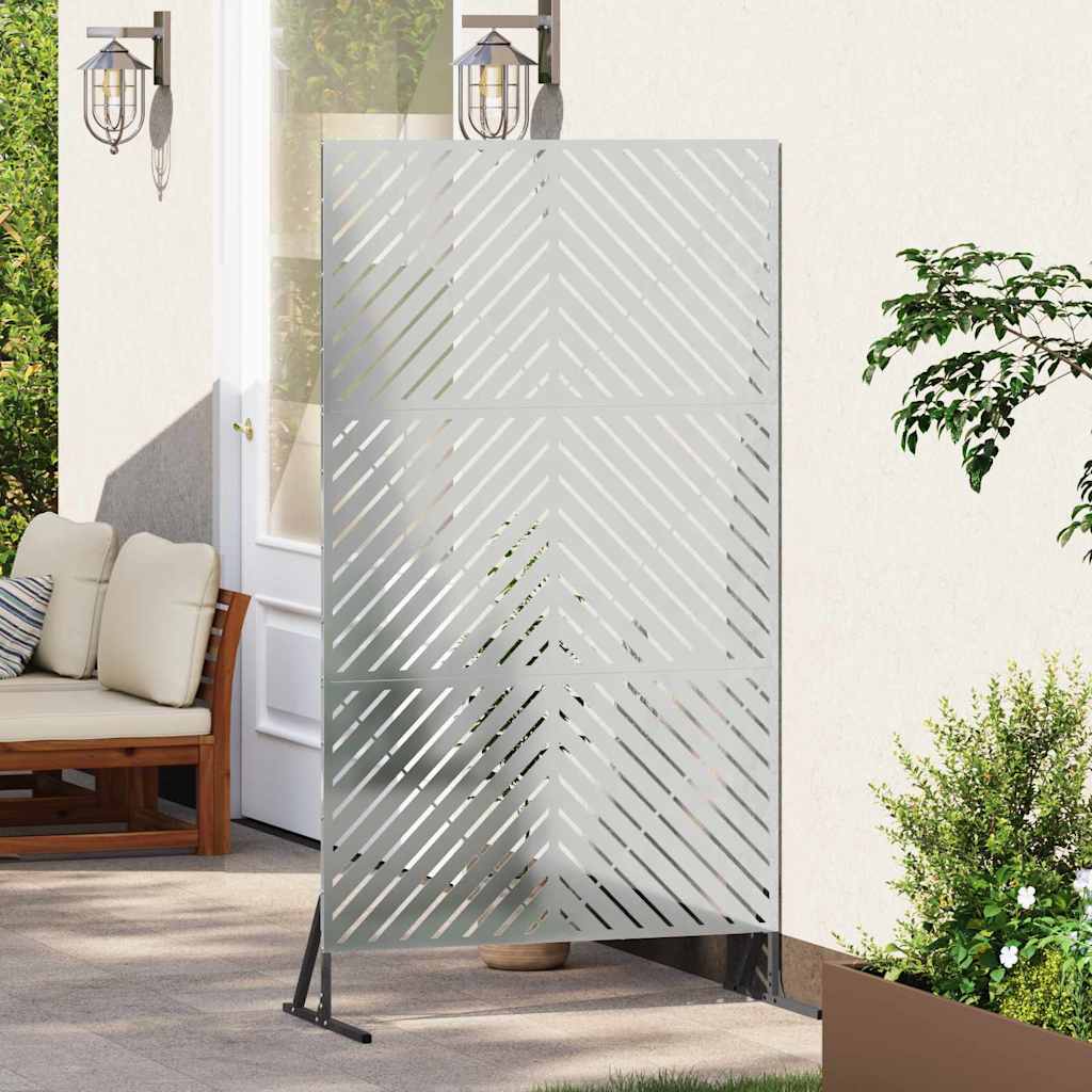 Personvernsvegg 100 x 50 x 180 cm Galvanisert stål Sølv