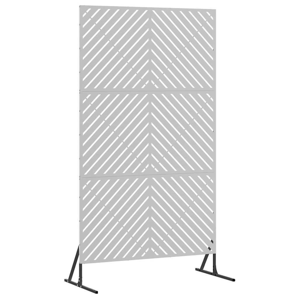 Personvernsvegg 100 x 50 x 180 cm Galvanisert stål Sølv
