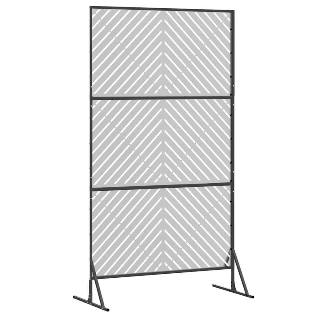 Personvernsvegg 100 x 50 x 180 cm Galvanisert stål Sølv