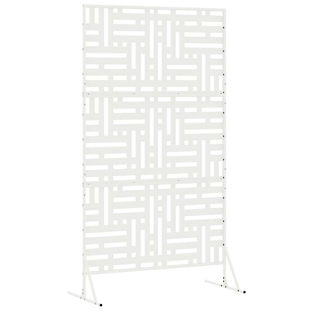 Personvernsvegg Hvit 100 x 50 x 180 cm Stål vidaXL