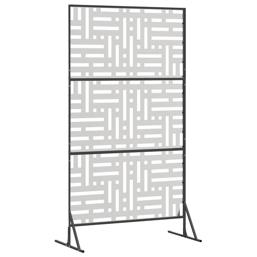 Personvernsvegg Grå 100 x 50 x 180 cm Stål vidaXL