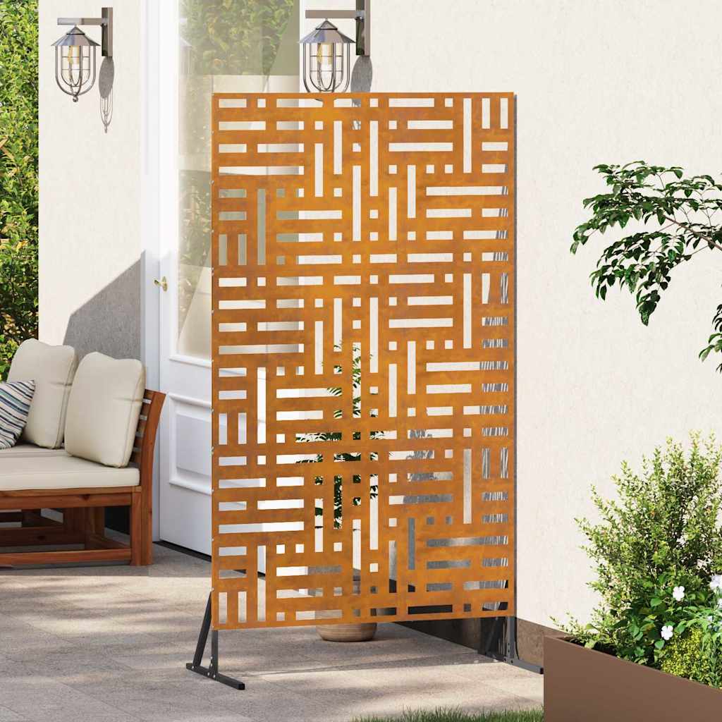 Personvernsvegg 100 x 50 x 180 cm Cortenstål Rusten
