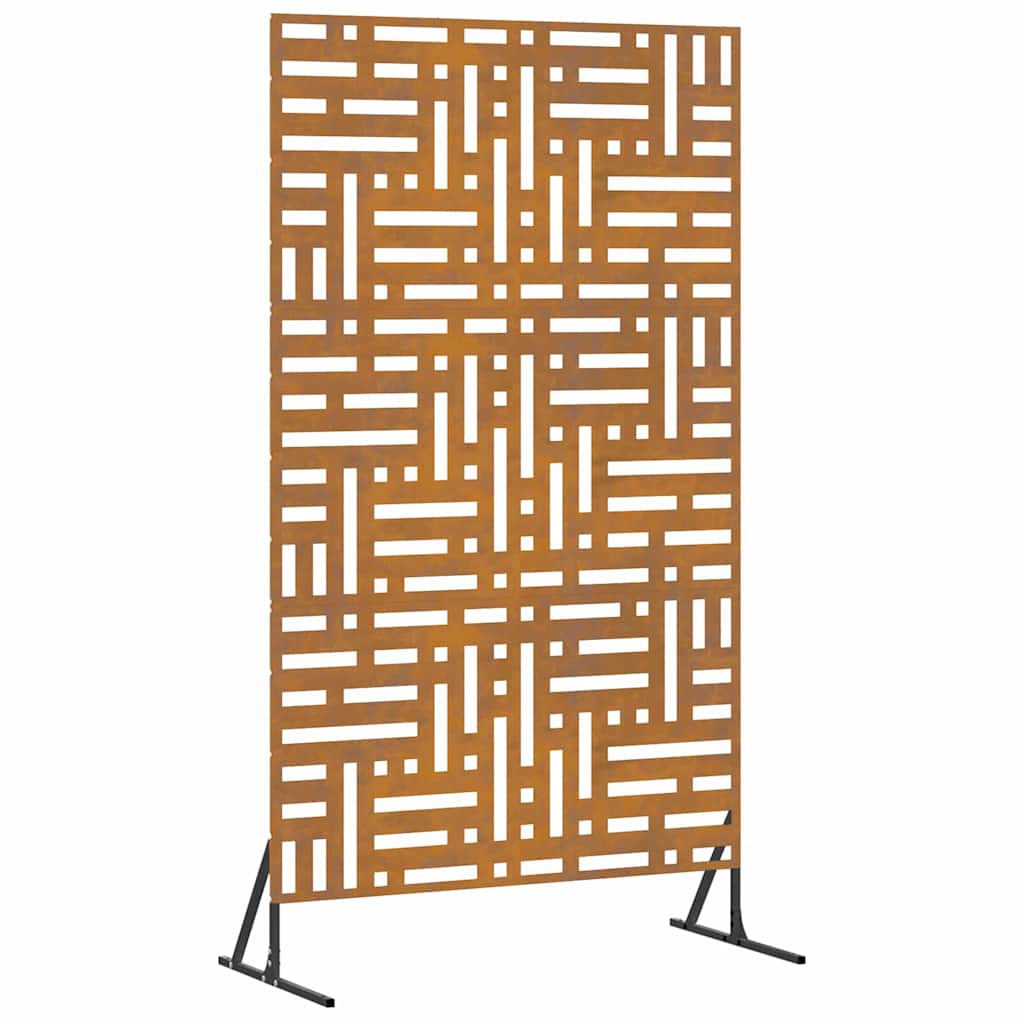 Personvernsvegg 100 x 50 x 180 cm Cortenstål Rusten