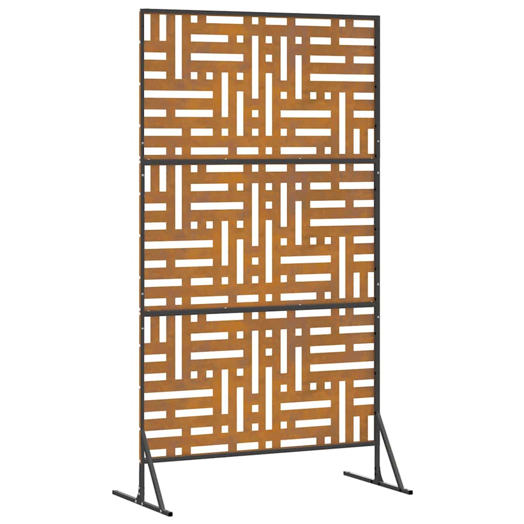 Personvernsvegg 100 x 50 x 180 cm Cortenstål Rusten