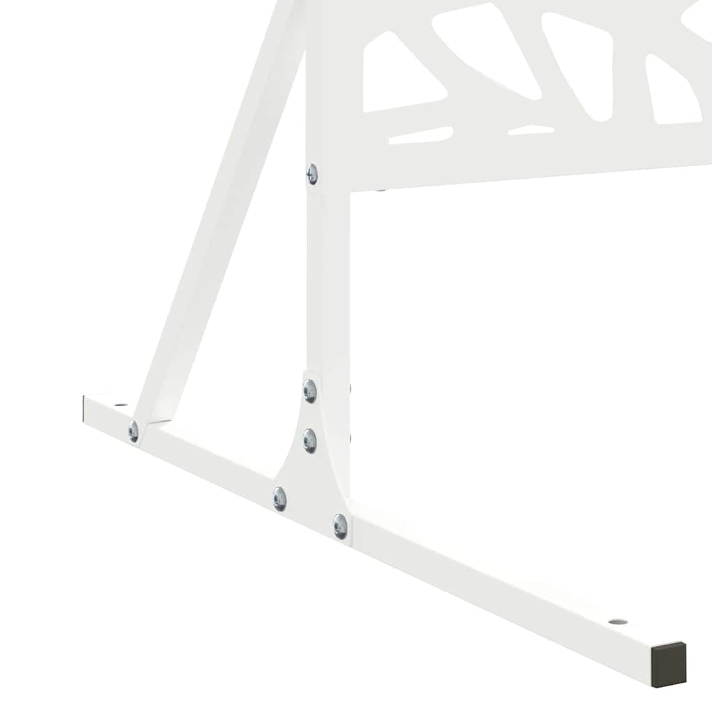 Personvernsvegg Hvit 100 x 50 x 180 cm Stål vidaXL