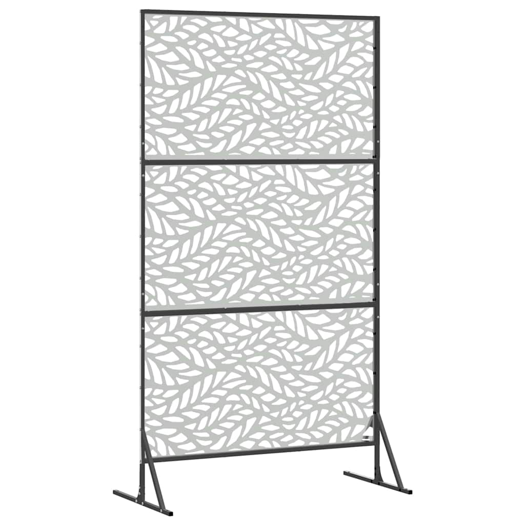Personvernsvegg Grå 100 x 50 x 180 cm Stål vidaXL