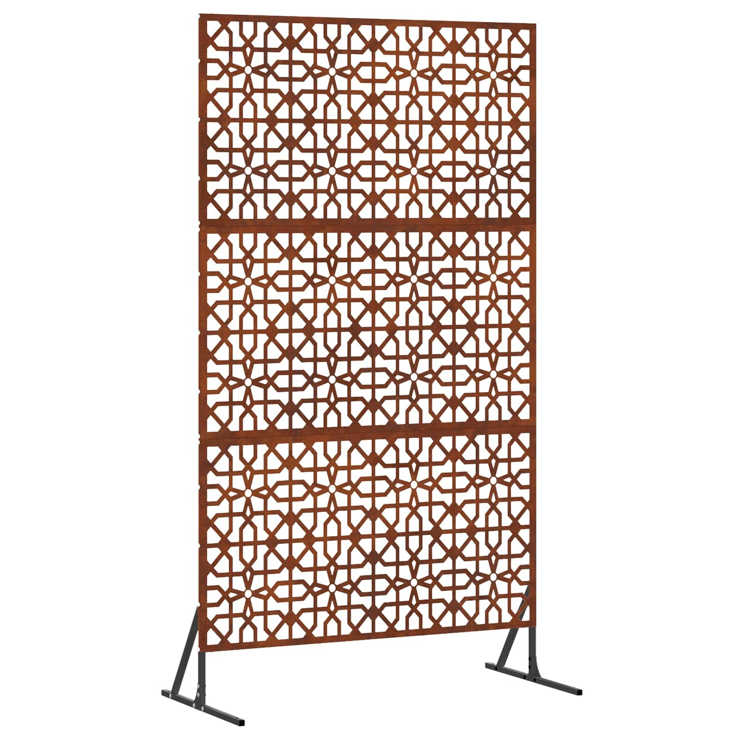 Personvernsvegg Grå 100 x 50 x 180 cm Cortenstål vidaXL