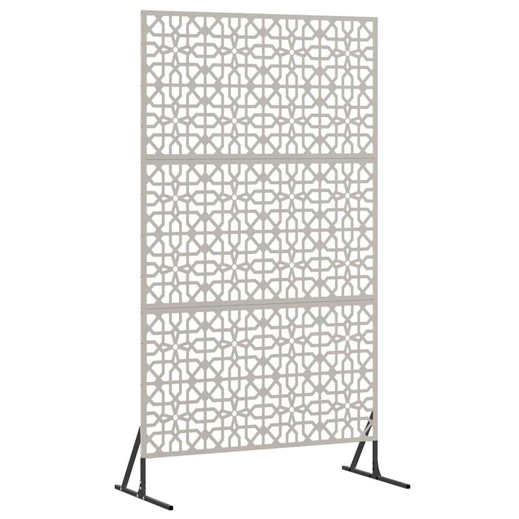 Personvernsvegg Grå 100 x 50 x 180 cm Cortenstål vidaXL
