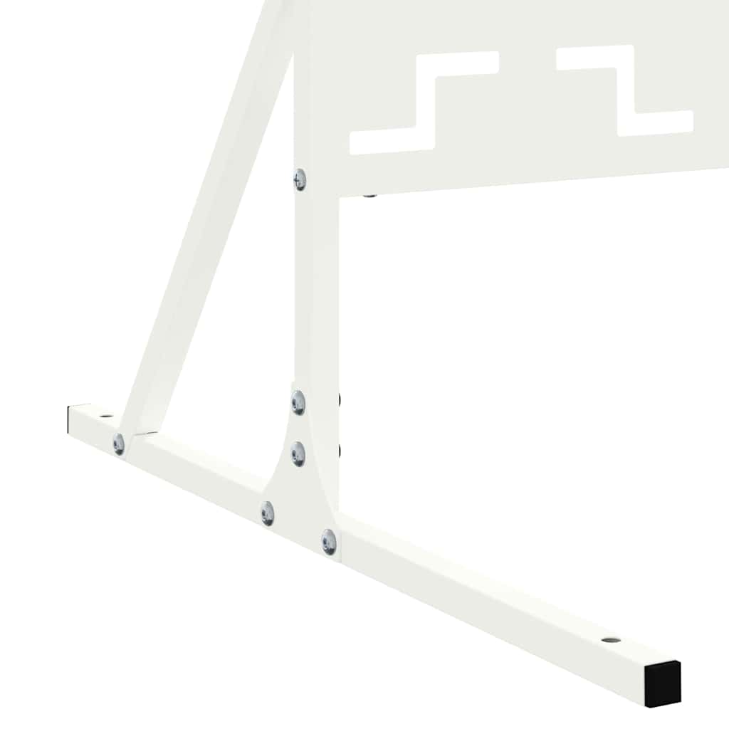 Personvernsvegg Hvit 100 x 50 x 180 cm Stål vidaXL
