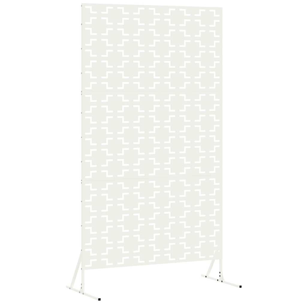 Personvernsvegg Hvit 100 x 50 x 180 cm Stål vidaXL