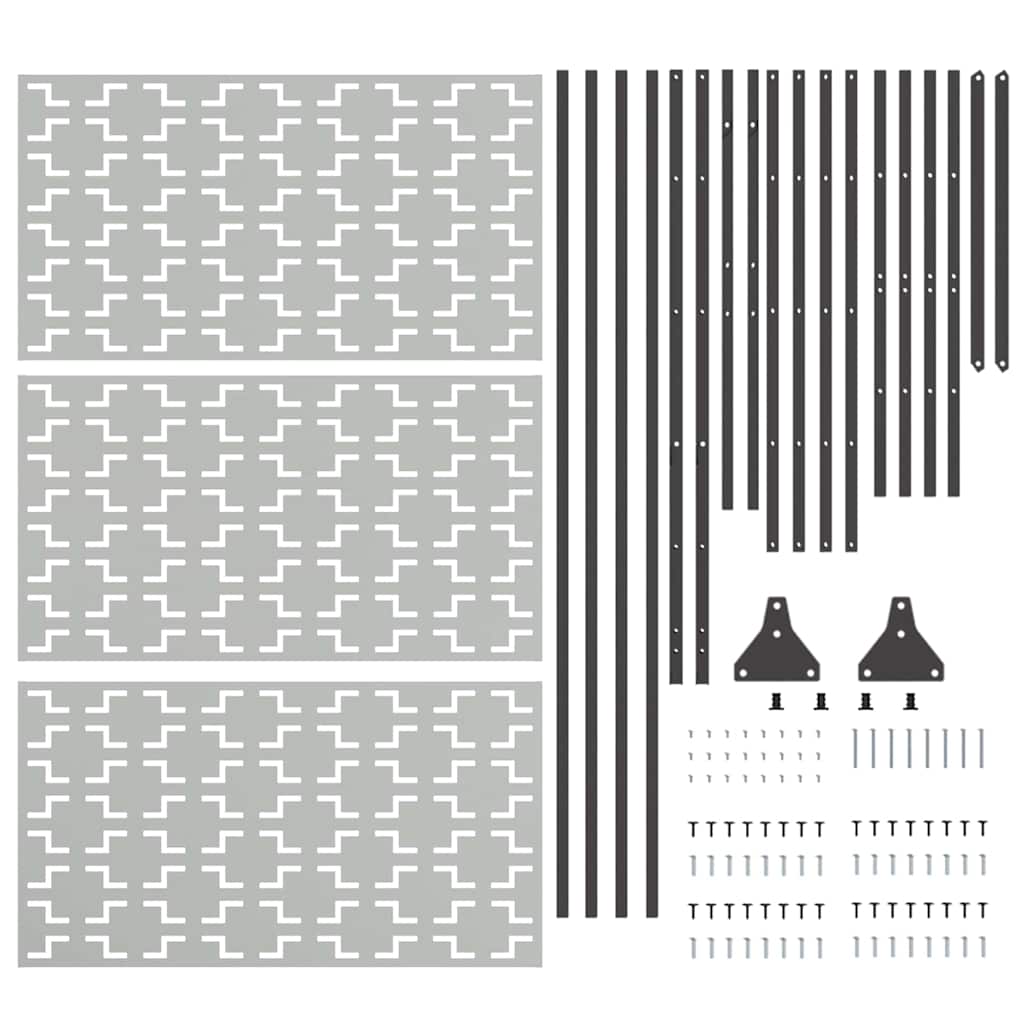 Personvernsvegg Grå 100 x 50 x 180 cm Stål