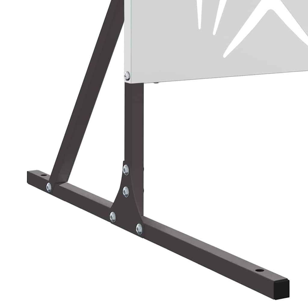 Personvernsvegg 100 x 50 x 180 cm Galvanisert stål Sølv