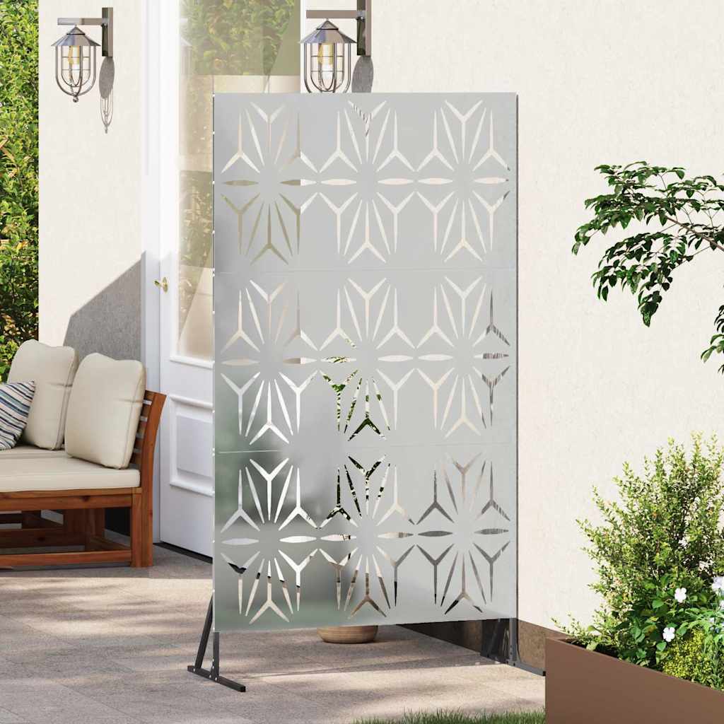 Personvernsvegg 100 x 50 x 180 cm Galvanisert stål Sølv