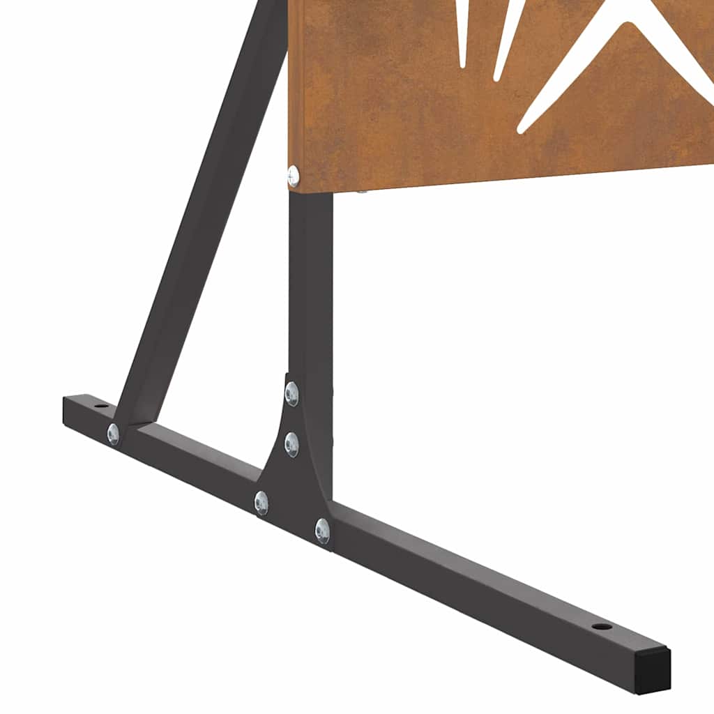 Personvernsvegg 100 x 50 x 180 cm Cortenstål Rusten