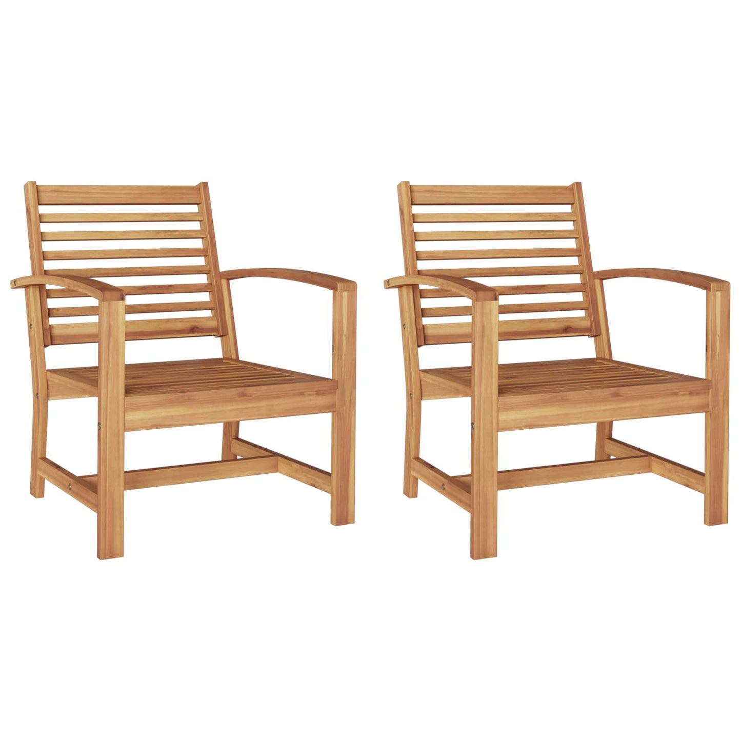 Stol 2 Stk Brun 65 x 60 x 76,5 cm Massivt Teaktre