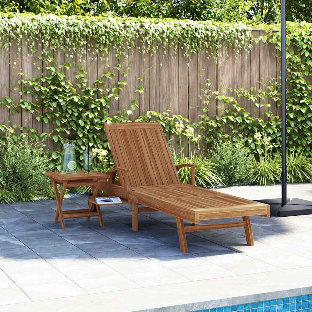 Solseng 2 pcs Massivt Teaktre Brun