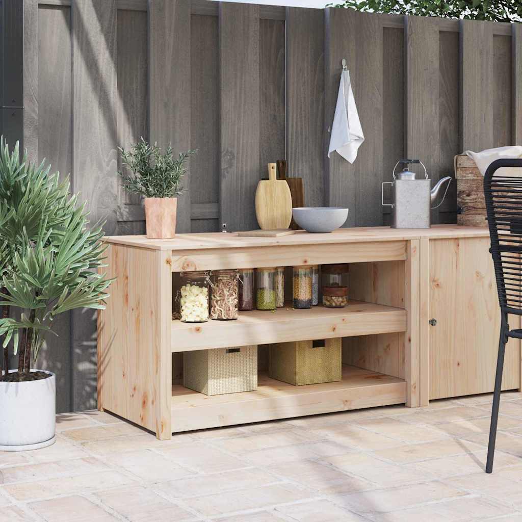 Kjøkkenskap MEPPEL Brun Eik 106 x 55 x 64 cm Massiv furu