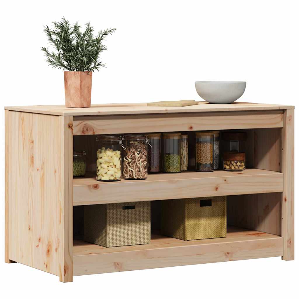 Kjøkkenskap MEPPEL Brun Eik 106 x 55 x 64 cm Massiv furu