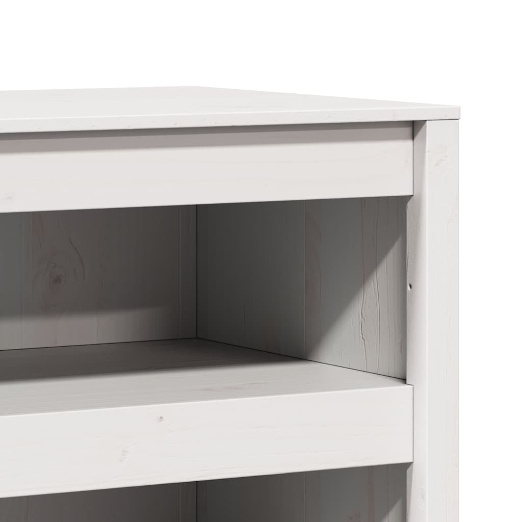 Kjøkkenskap med hylle MEPPEL Hvit 106 x 55 x 64 cm Massiv furu