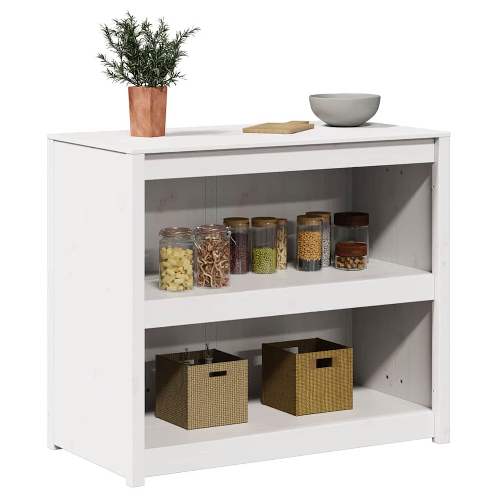 Kjøkkenskap med hylle MEPPEL Hvit 106 x 55 x 92 cm Massiv furu