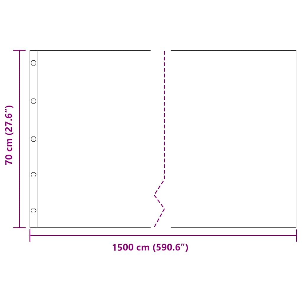Rotbarriere Svart 0,7 x 15 m Polyethylen vidaXL