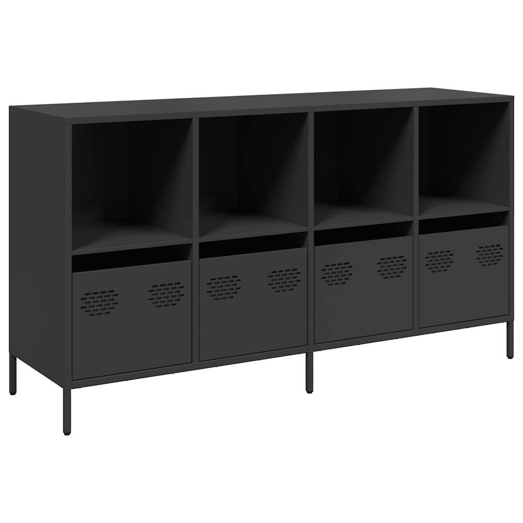 Skjenk svart 135x39x73,5 cm kaldvalset stål