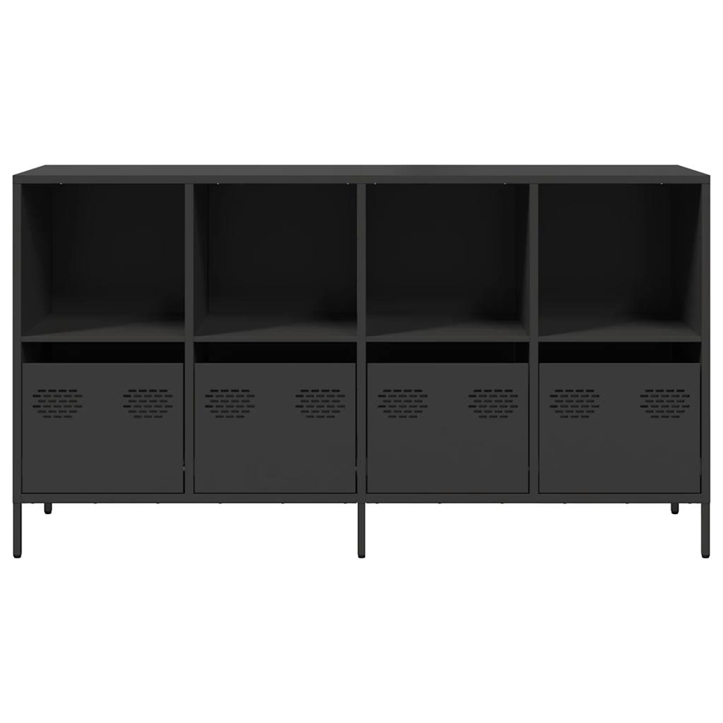 Skjenk svart 135x39x73,5 cm kaldvalset stål