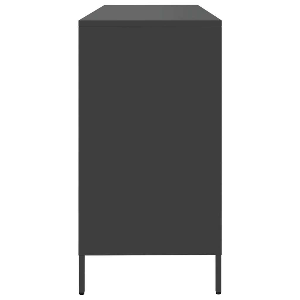 Skjenk svart 135x39x73,5 cm kaldvalset stål