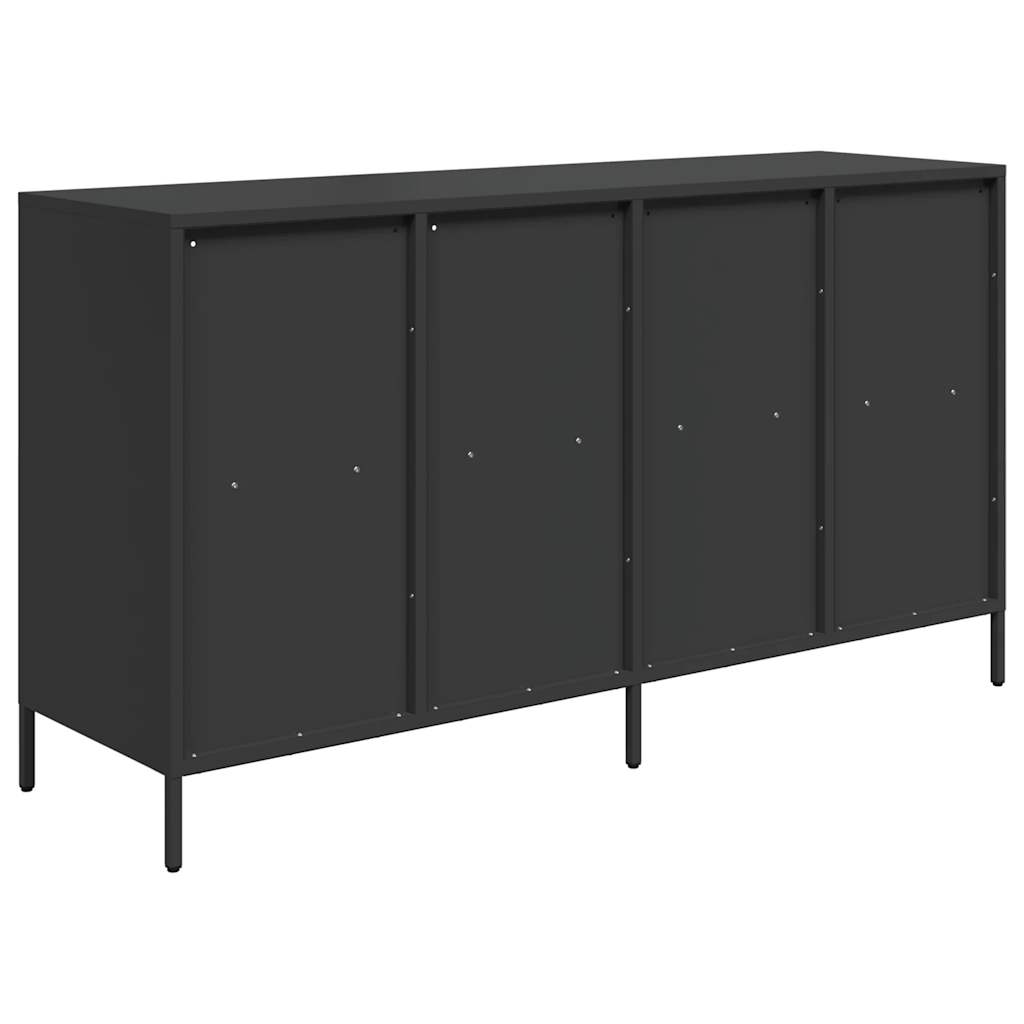Skjenk svart 135x39x73,5 cm kaldvalset stål