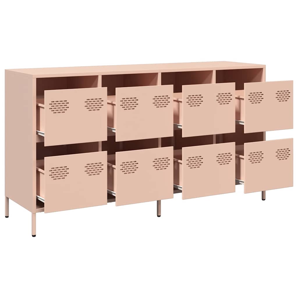 Skjenk rosa 135x39x73,5 cm kaldvalset stål