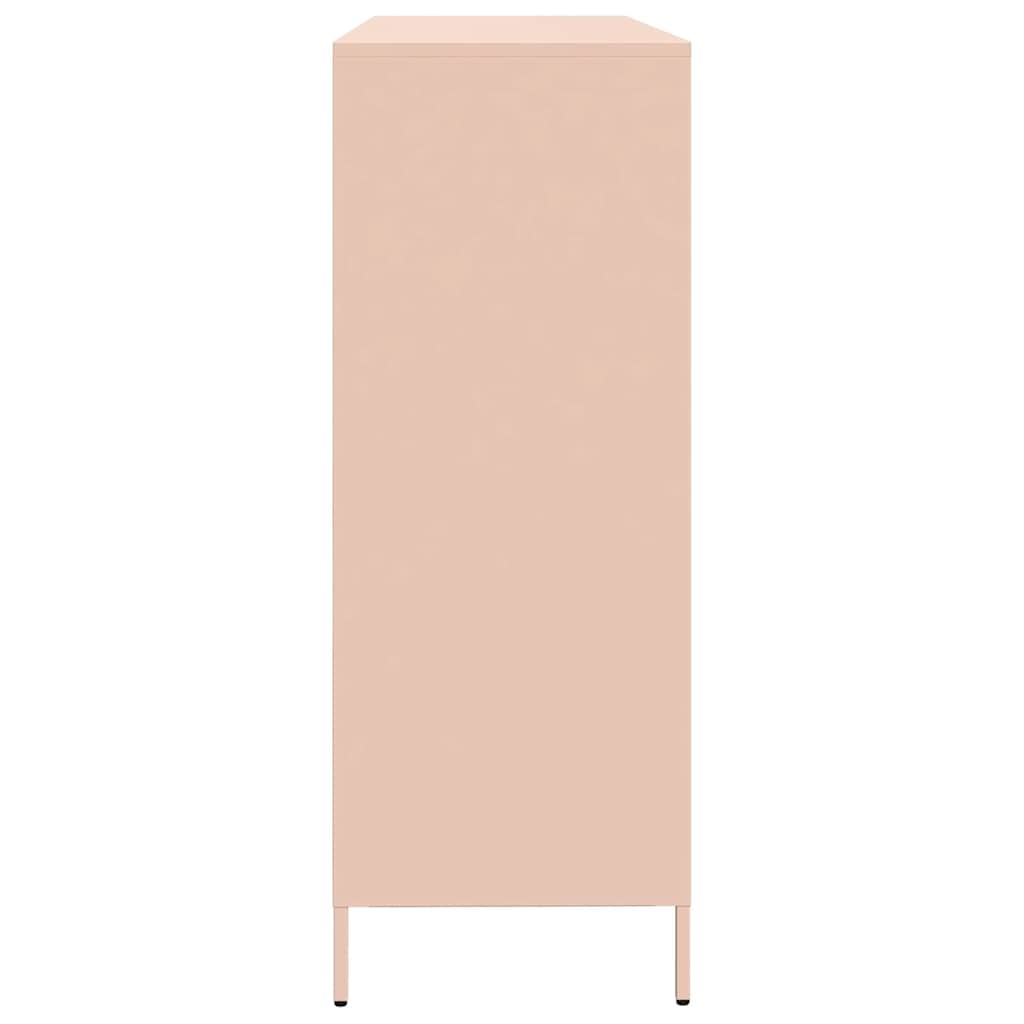 Skjenk rosa 135x39x103,5 cm kaldvalset stål