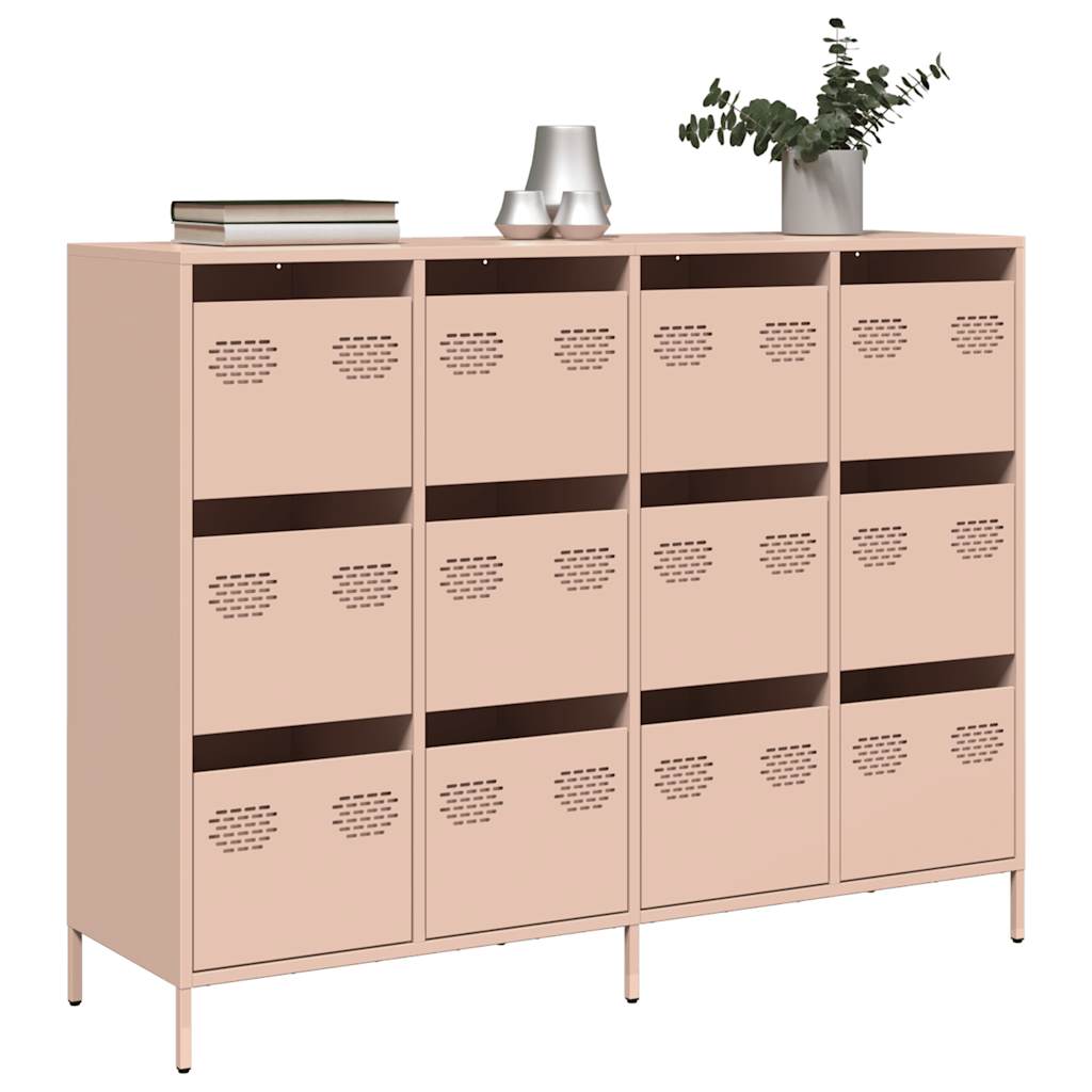 Skjenk rosa 135x39x103,5 cm kaldvalset stål