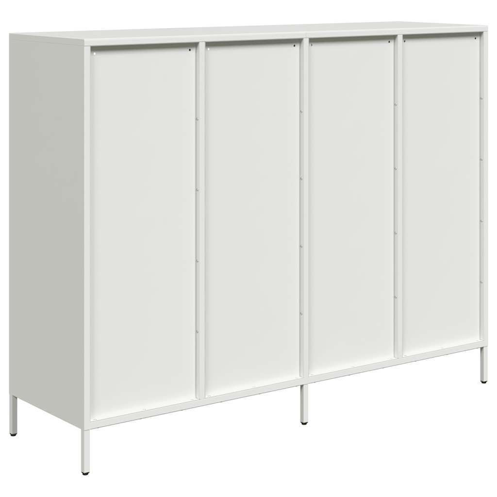 Skjenk hvit 135x39x103,5 cm kaldvalset stål