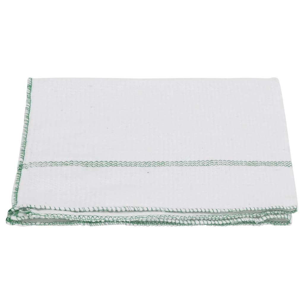 Pussekluter 5 stk hvit med grønne striper 50x60 cm