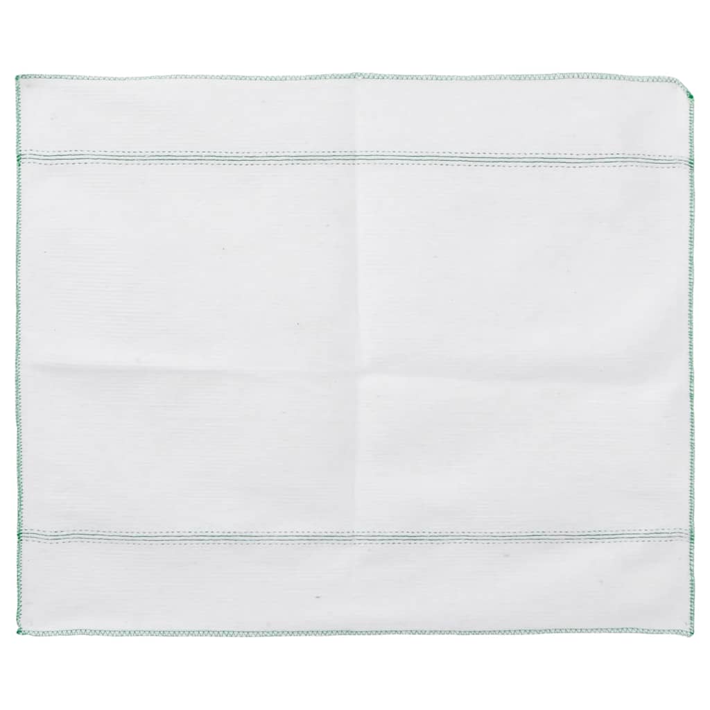 Pussekluter 5 stk hvit med grønne striper 50x60 cm
