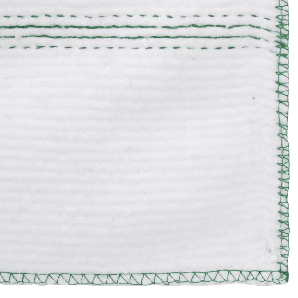 Pussekluter 5 stk hvit med grønne striper 50x60 cm