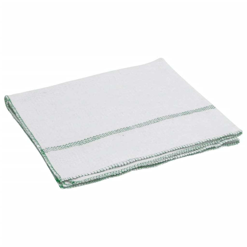 Pussekluter 10 stk hvit med grønne striper 50x60 cm